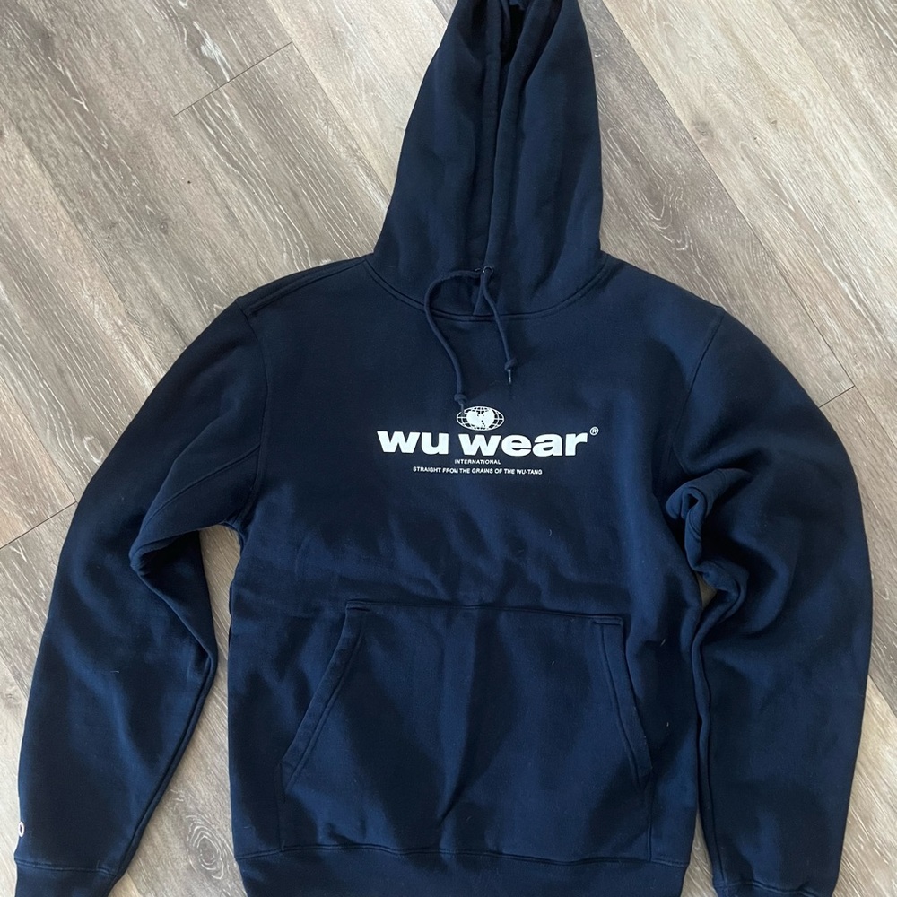 Wu Wear official! Navy blue hoodie Men SzS
